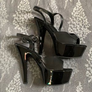 Pleaser leather heels